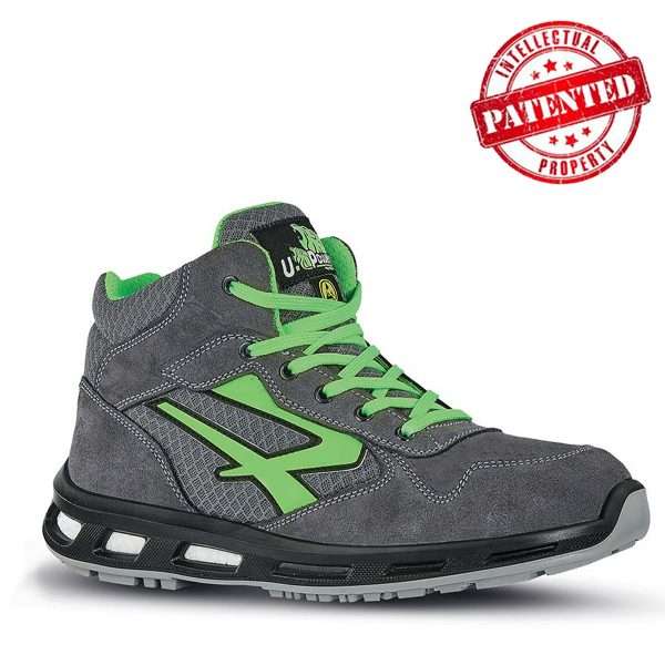 BOTA U-POWER RAMAS GRIS/VERDE S1P.
